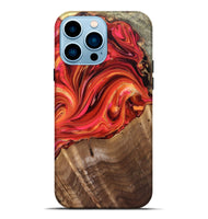 iPhone 14 Pro Max Wood Live Edge Phone Case - Valarie (Red, 820828)