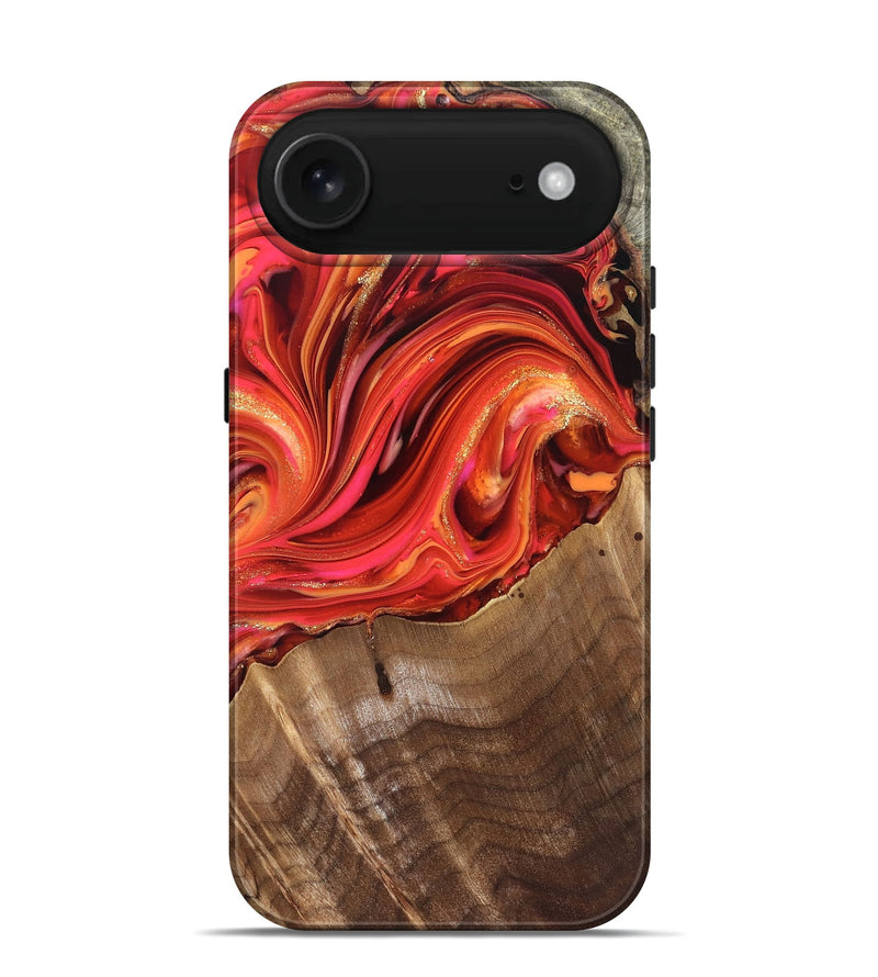 iPhone 17 Air Wood Live Edge Phone Case - Valarie (Red, 820828)
