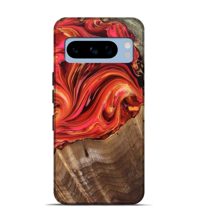 Pixel 8 Pro Wood Live Edge Phone Case - Valarie (Red, 820828)