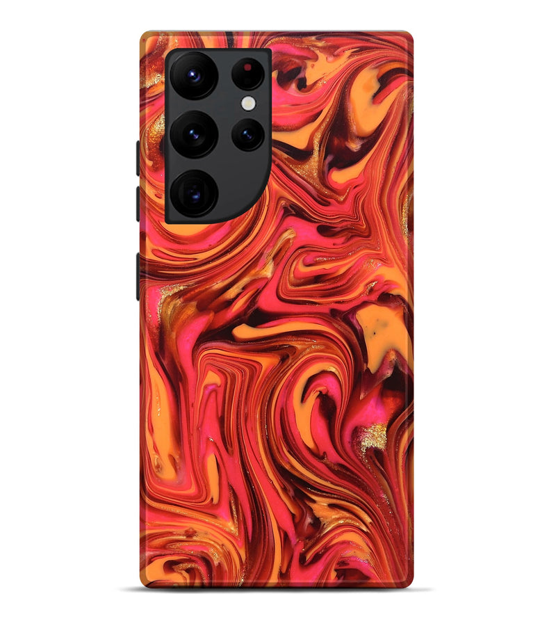 Galaxy S22 Ultra ResinArt Live Edge Phone Case - Sydney (Red, 820829)