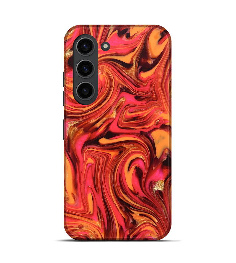 Galaxy S23 ResinArt Live Edge Phone Case - Sydney (Red, 820829)
