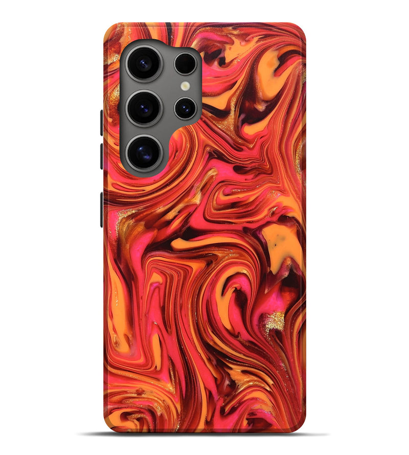 Galaxy S25 Ultra ResinArt Live Edge Phone Case - Sydney (Red, 820829)