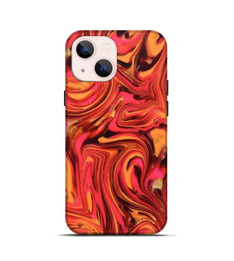 iPhone 13 mini ResinArt Live Edge Phone Case - Sydney (Red, 820829)