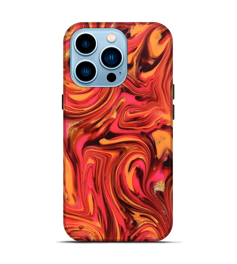 iPhone 14 Pro ResinArt Live Edge Phone Case - Sydney (Red, 820829)