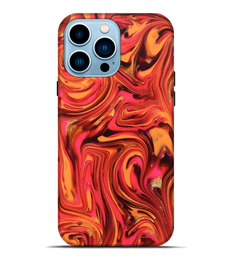 iPhone 14 Pro Max ResinArt Live Edge Phone Case - Sydney (Red, 820829)