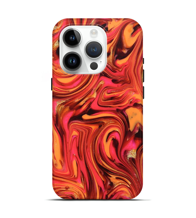 iPhone 15 Pro ResinArt Live Edge Phone Case - Sydney (Red, 820829)