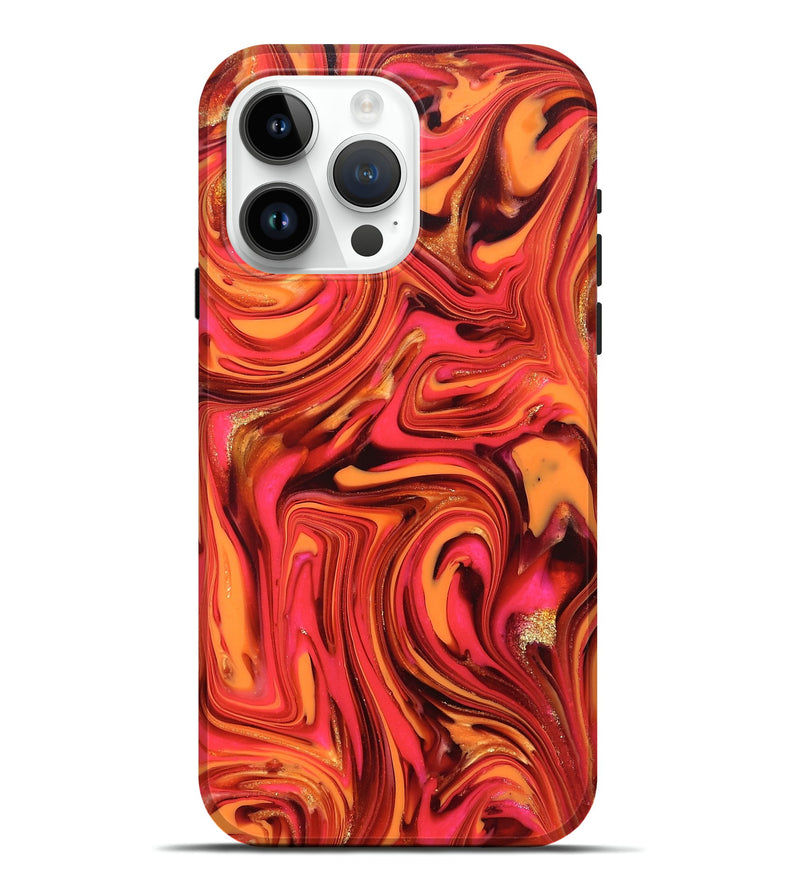 iPhone 15 Pro Max ResinArt Live Edge Phone Case - Sydney (Red, 820829)