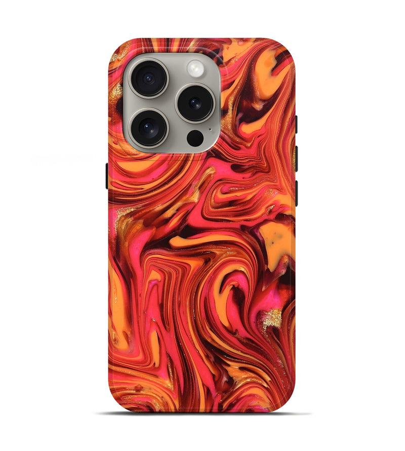 iPhone 16 Pro ResinArt Live Edge Phone Case - Sydney (Red, 820829)