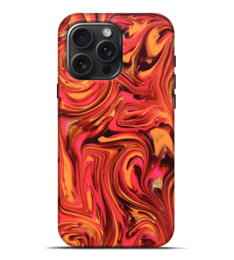 iPhone 16 Pro Max ResinArt Live Edge Phone Case - Sydney (Red, 820829)