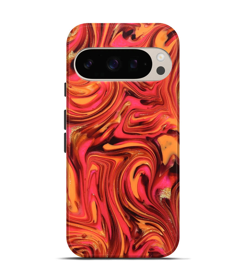 Pixel 10 ResinArt Live Edge Phone Case - Sydney (Red, 820829)