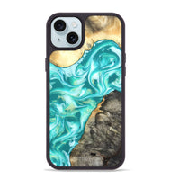 iPhone 15 Plus Wood Phone Case - Joey (Green, 820844)