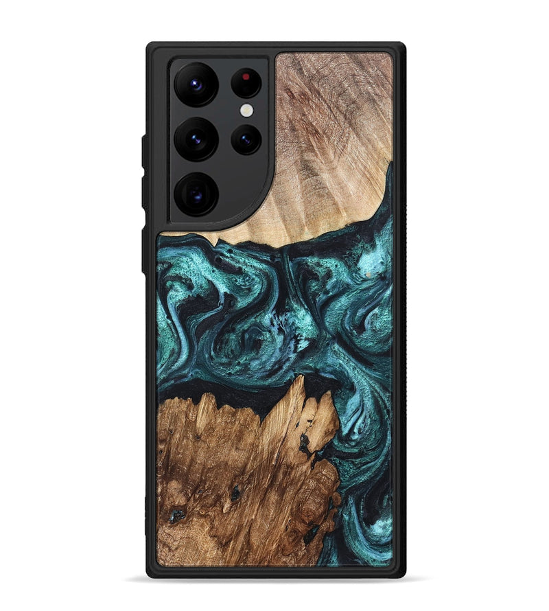 Galaxy S22 Ultra Wood Phone Case - Melina (Green, 820845)