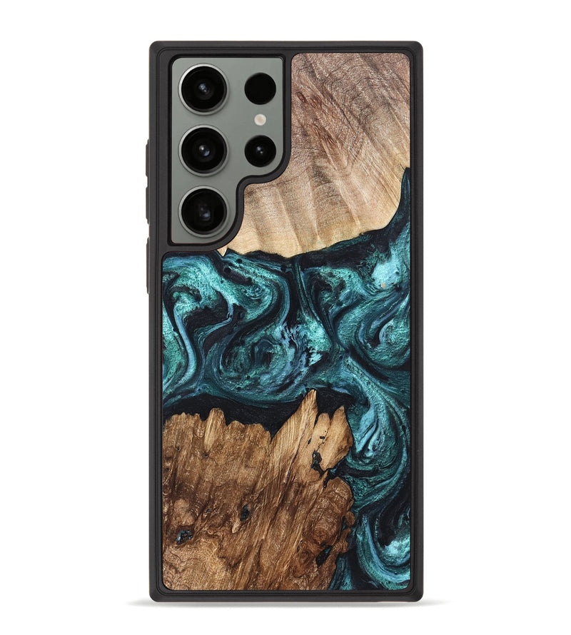 Galaxy S23 Ultra Wood Phone Case - Melina (Green, 820845)