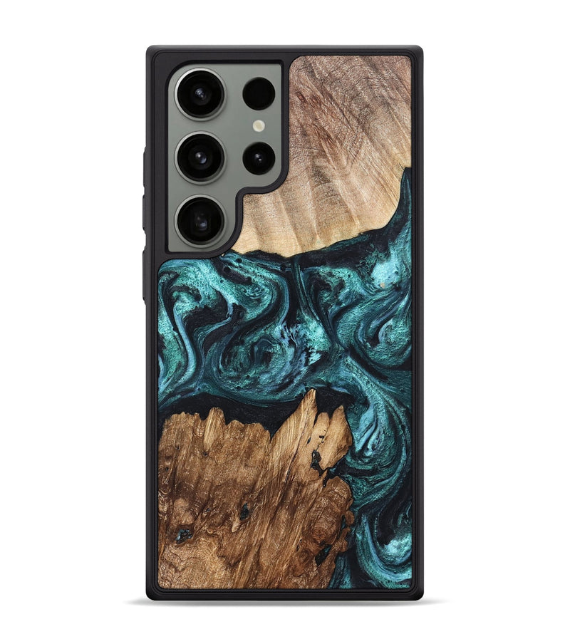 Galaxy S24 Ultra Wood Phone Case - Melina (Green, 820845)