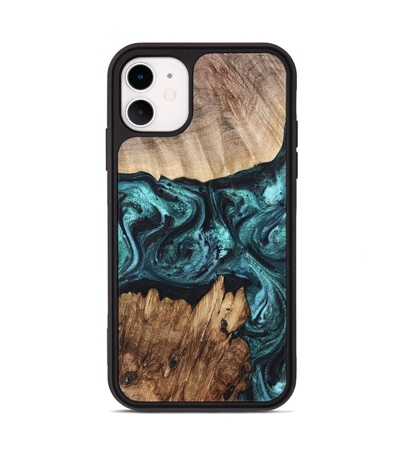 iPhone 11 Wood Phone Case - Melina (Green, 820845)