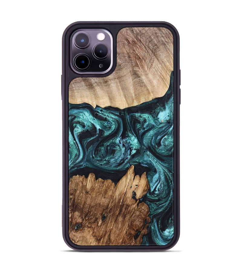 iPhone 11 Pro Max Wood Phone Case - Melina (Green, 820845)