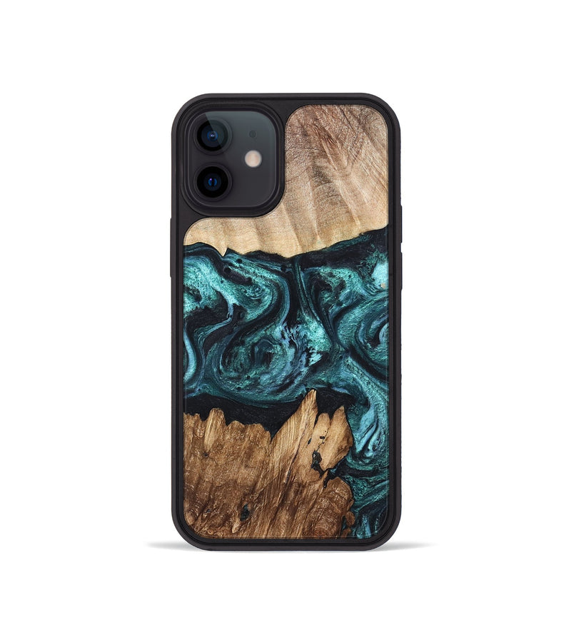 iPhone 12 mini Wood Phone Case - Melina (Green, 820845)