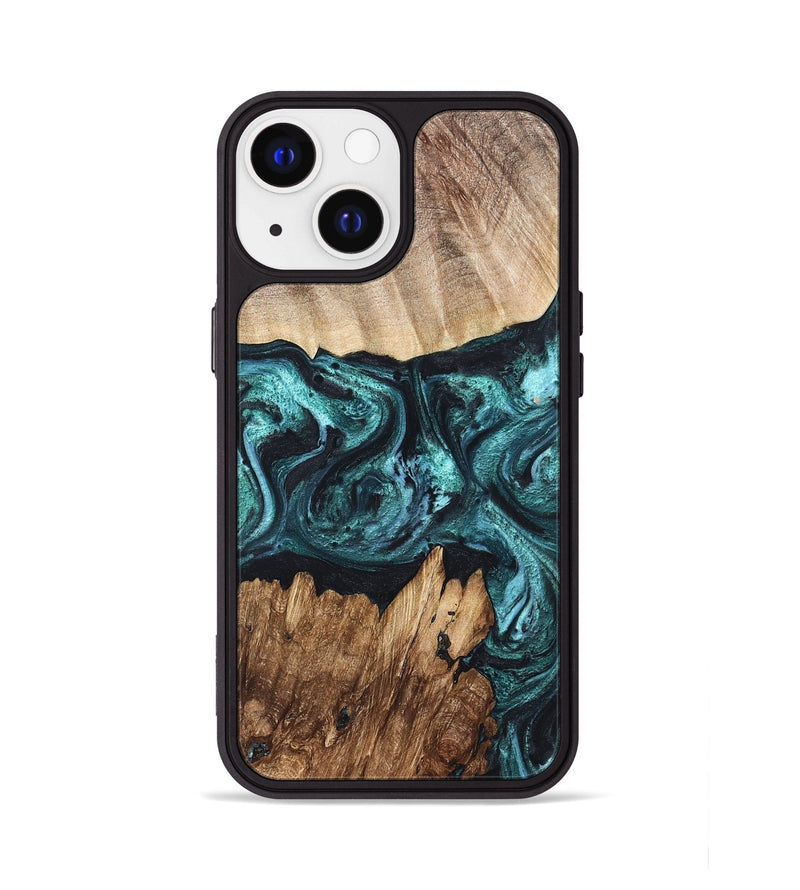 iPhone 13 Wood Phone Case - Melina (Green, 820845)