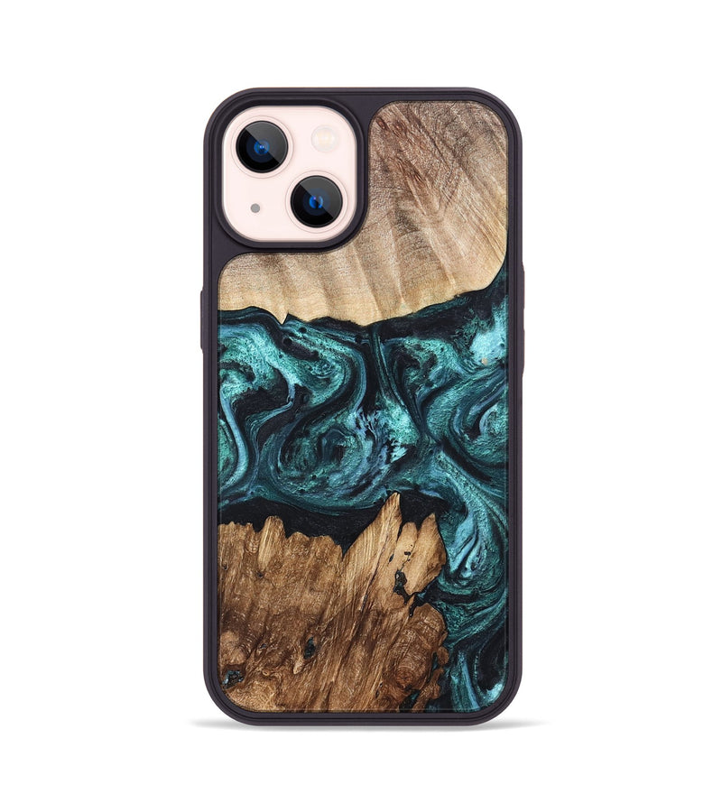 iPhone 14 Wood Phone Case - Melina (Green, 820845)