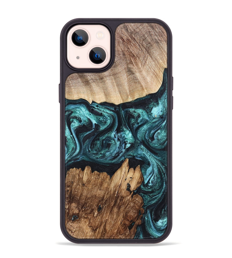 iPhone 14 Plus Wood Phone Case - Melina (Green, 820845)
