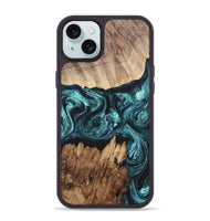 iPhone 15 Plus Wood Phone Case - Melina (Green, 820845)