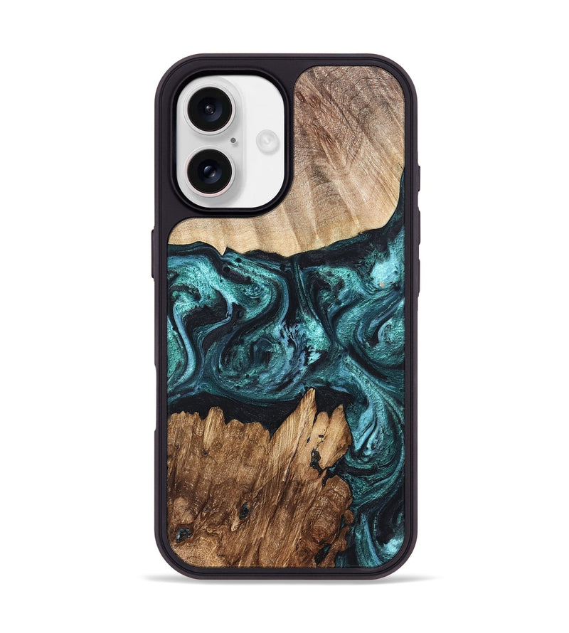 iPhone 17 Wood Phone Case - Melina (Green, 820845)
