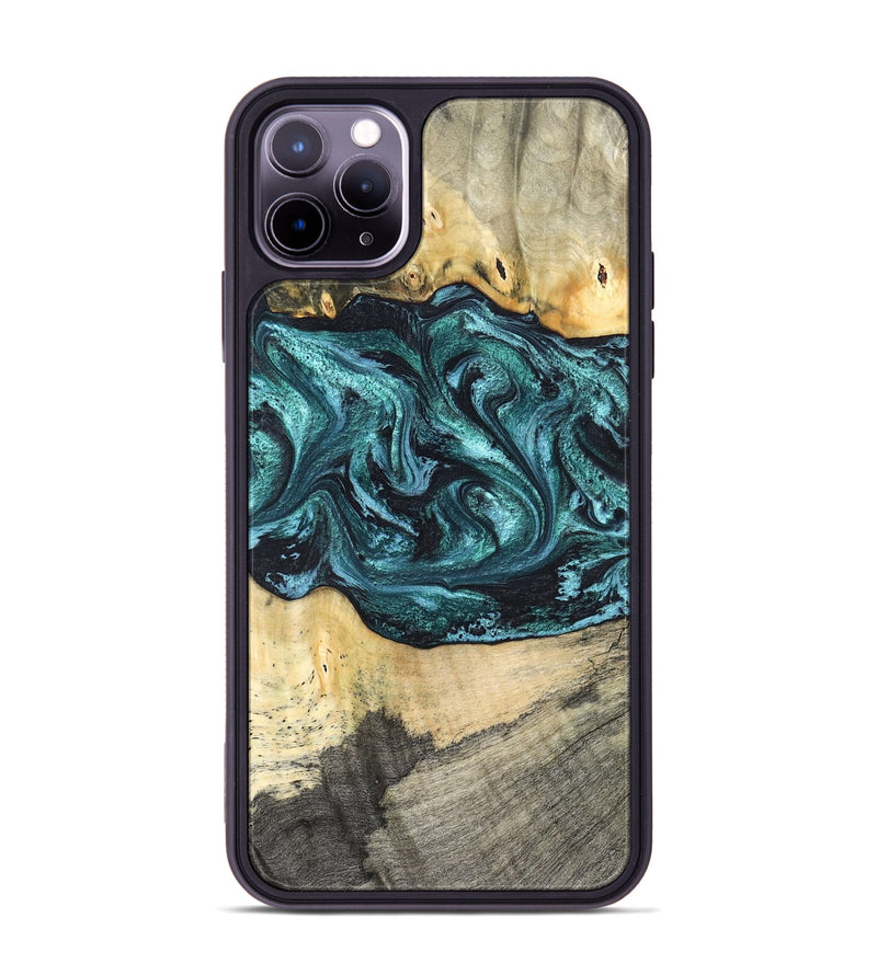 iPhone 11 Pro Max Wood Phone Case - Telly (Green, 820846)