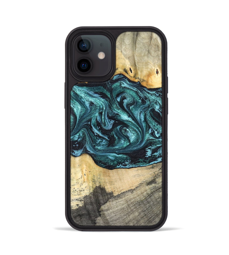iPhone 12 Wood Phone Case - Telly (Green, 820846)