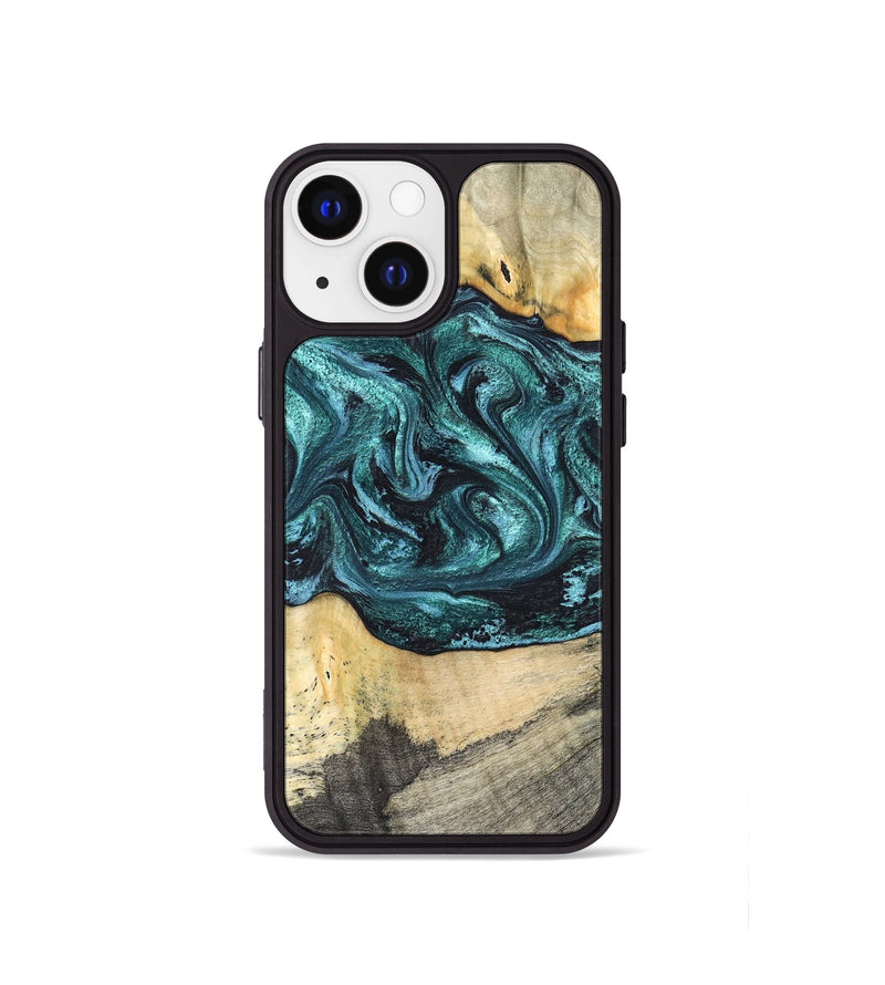 iPhone 13 mini Wood Phone Case - Telly (Green, 820846)