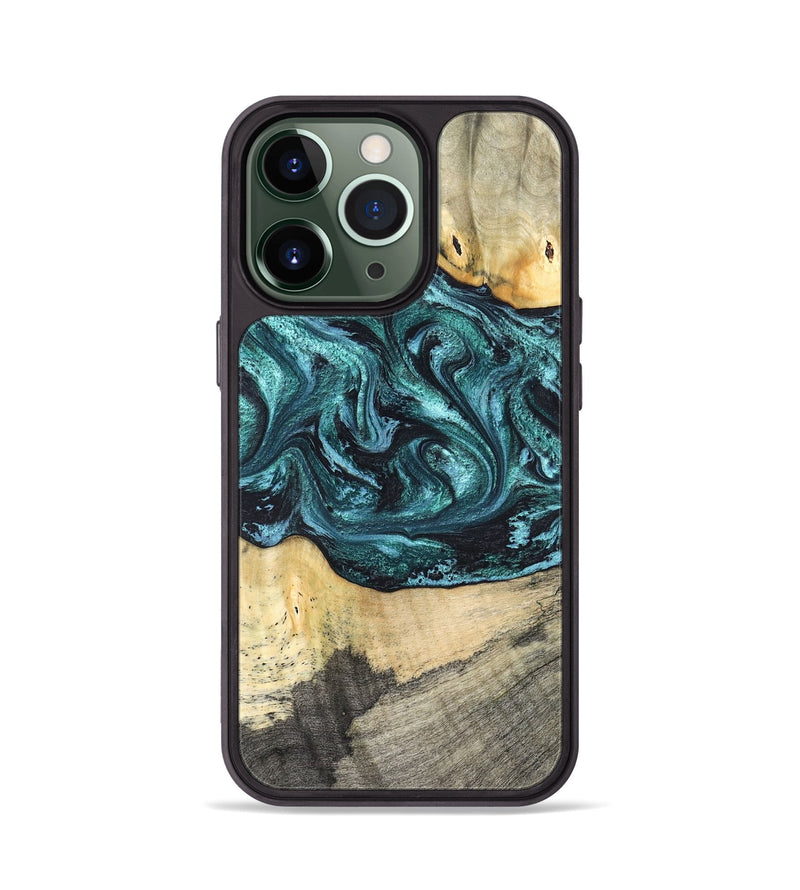 iPhone 13 Pro Wood Phone Case - Telly (Green, 820846)