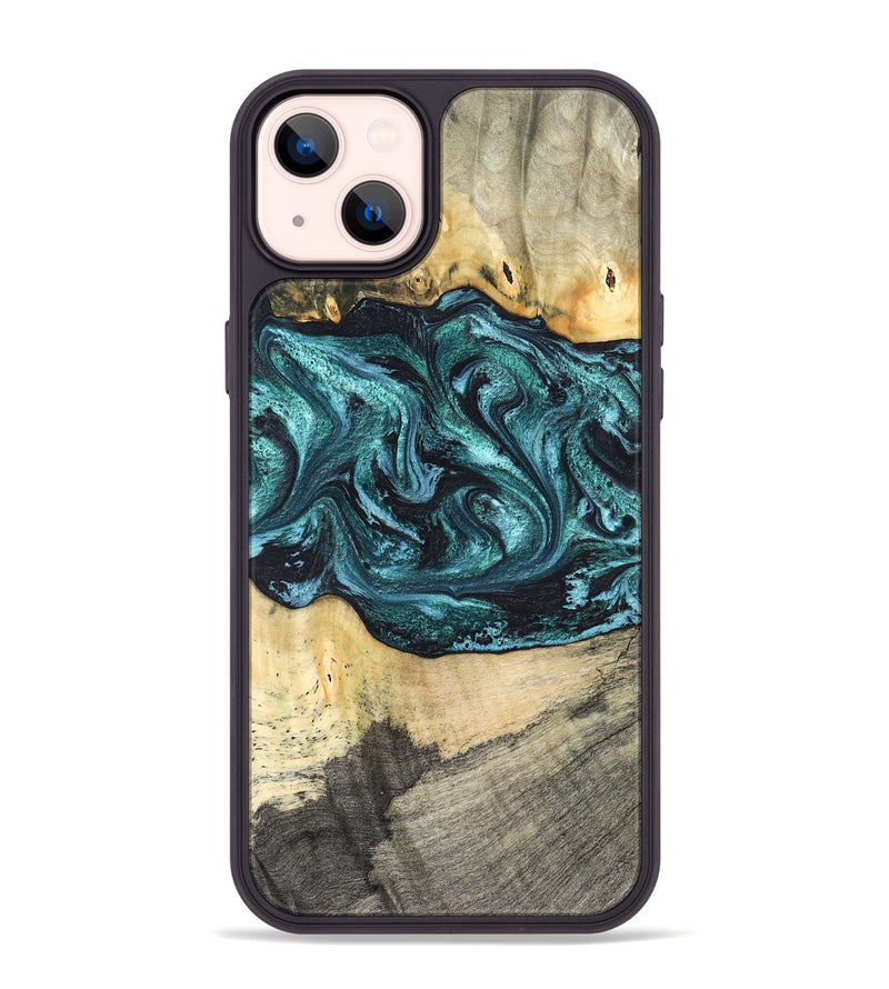 iPhone 14 Plus Wood Phone Case - Telly (Green, 820846)