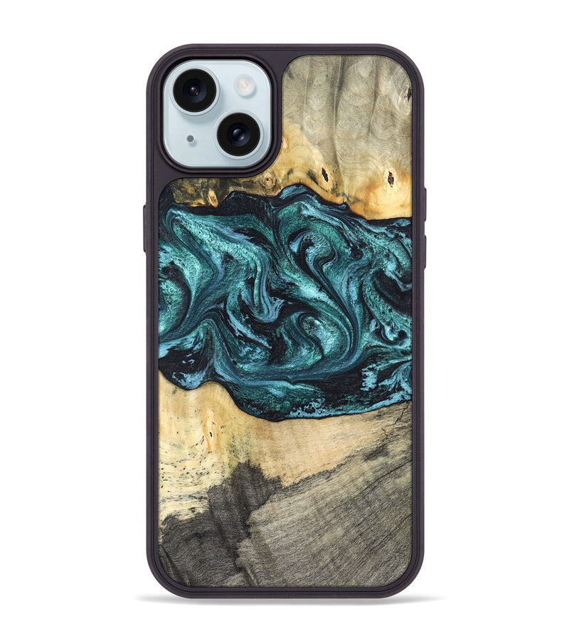 iPhone 15 Plus Wood Phone Case - Telly (Green, 820846)