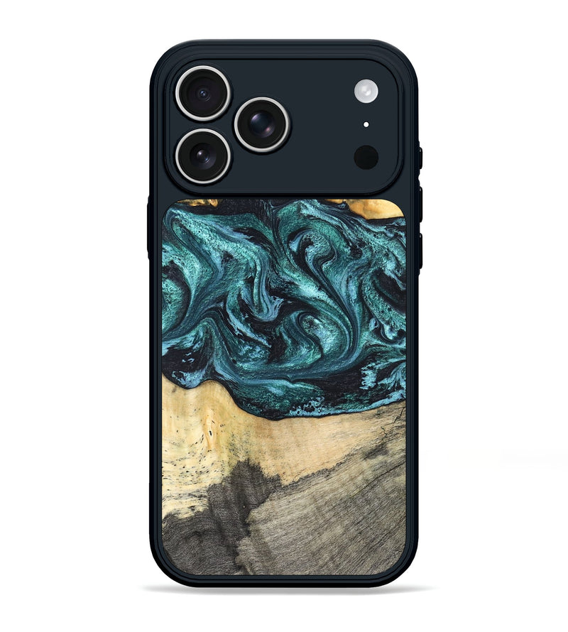 iPhone 17 Pro Max Wood Phone Case - Telly (Green, 820846)