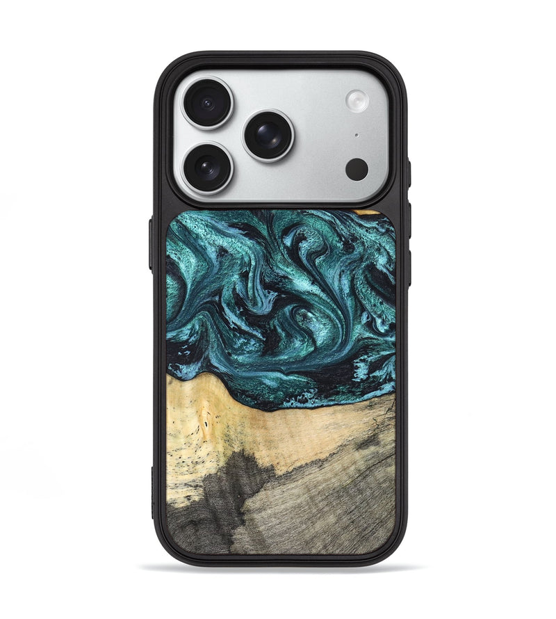 iPhone 18 Pro Wood Phone Case - Telly (Green, 820846)