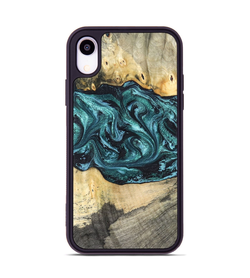 iPhone Xr Wood Phone Case - Telly (Green, 820846)
