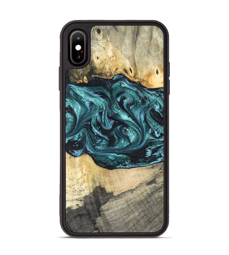 iPhone Xs Max Wood Phone Case - Telly (Green, 820846)
