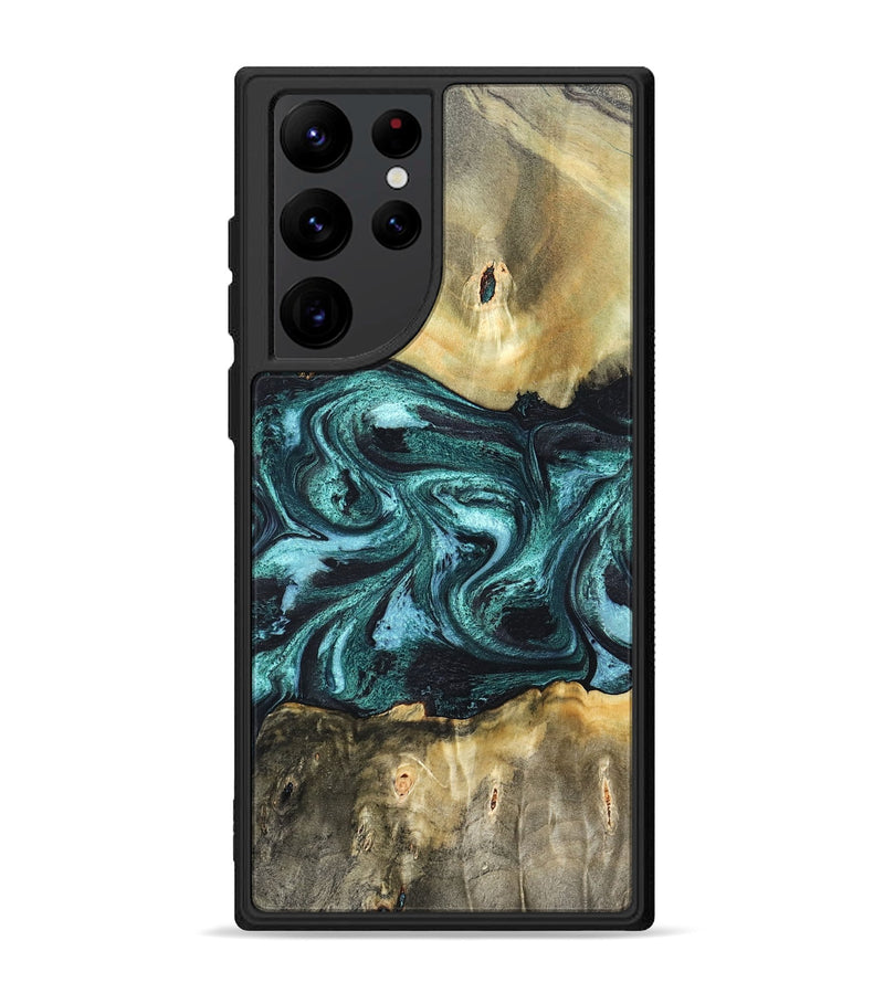 Galaxy S22 Ultra Wood Phone Case - Carmen (Green, 820848)