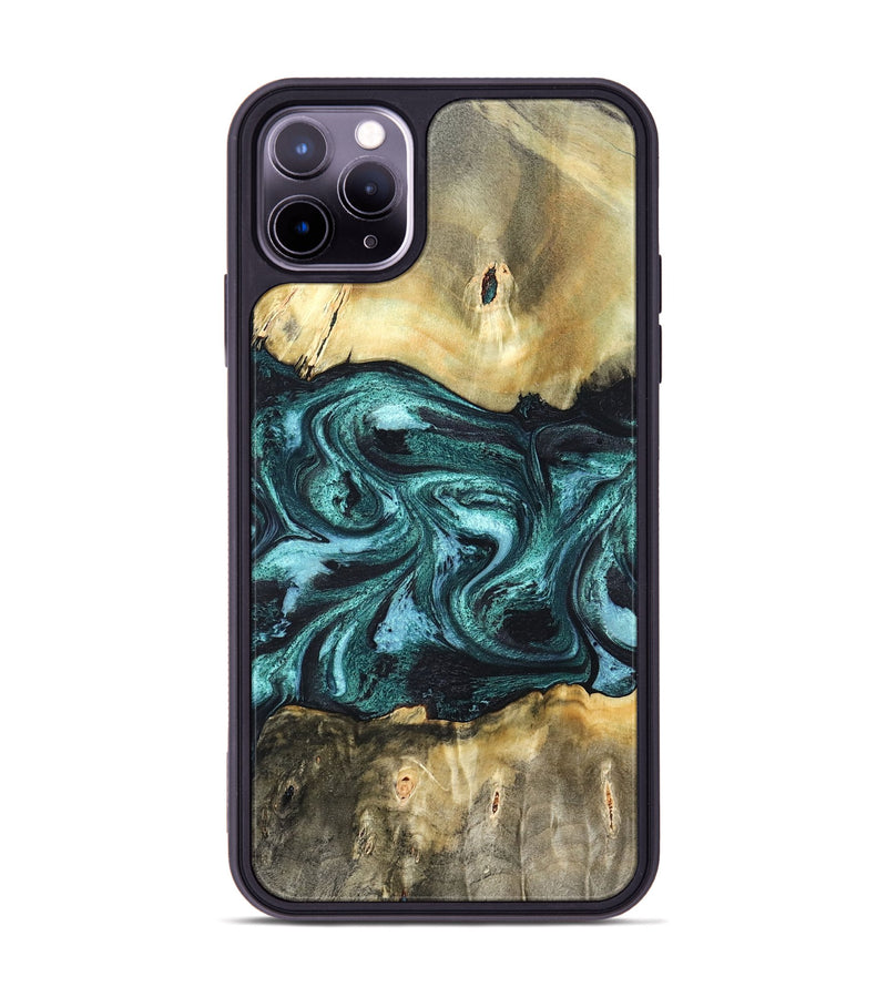 iPhone 11 Pro Max Wood Phone Case - Carmen (Green, 820848)