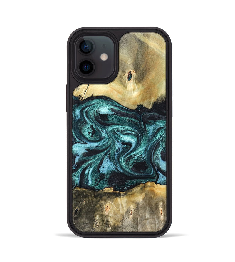 iPhone 12 Wood Phone Case - Carmen (Green, 820848)