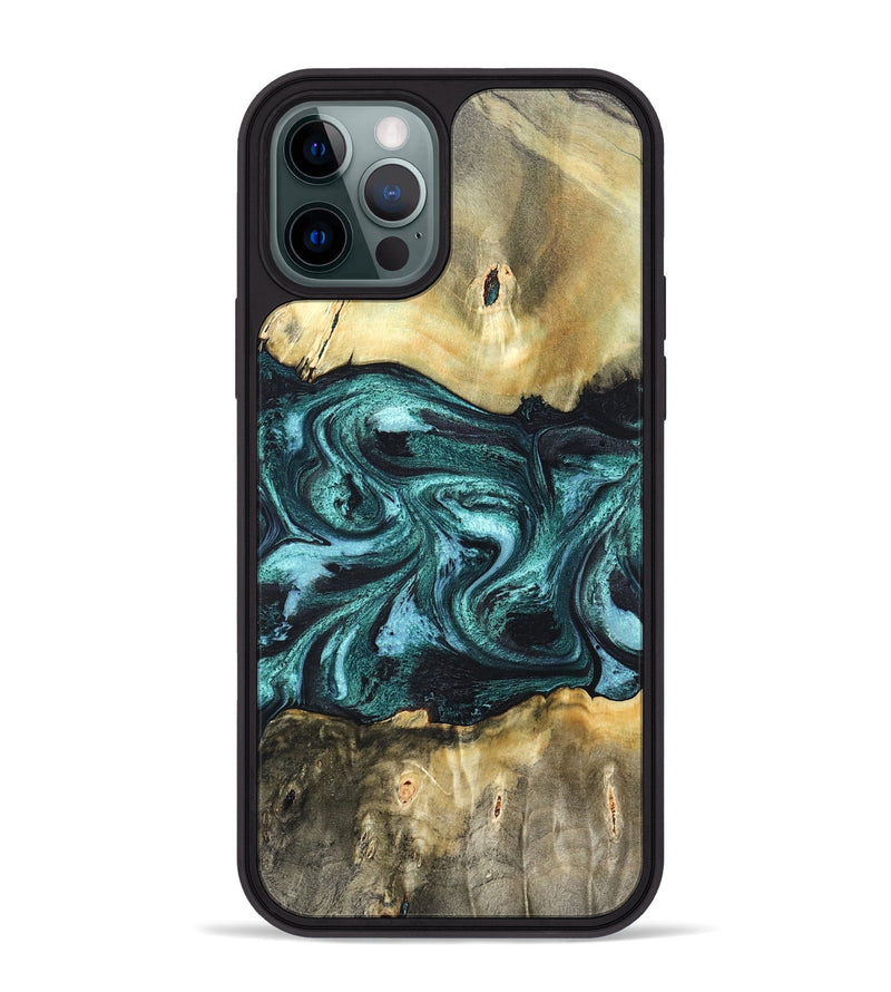 iPhone 12 Pro Max Wood Phone Case - Carmen (Green, 820848)
