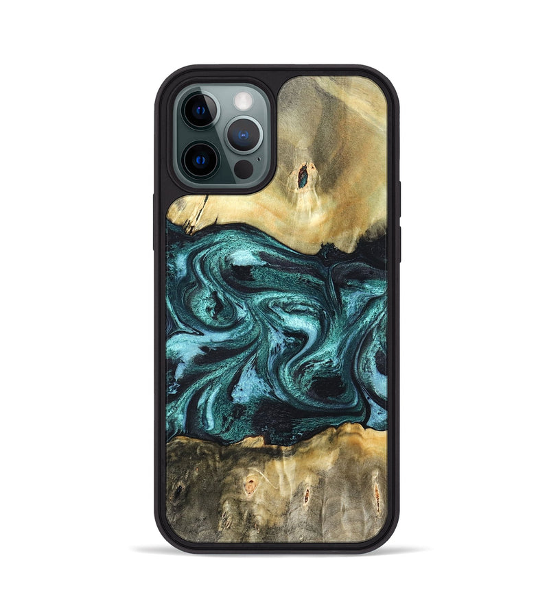 iPhone 12 Pro Wood Phone Case - Carmen (Green, 820848)