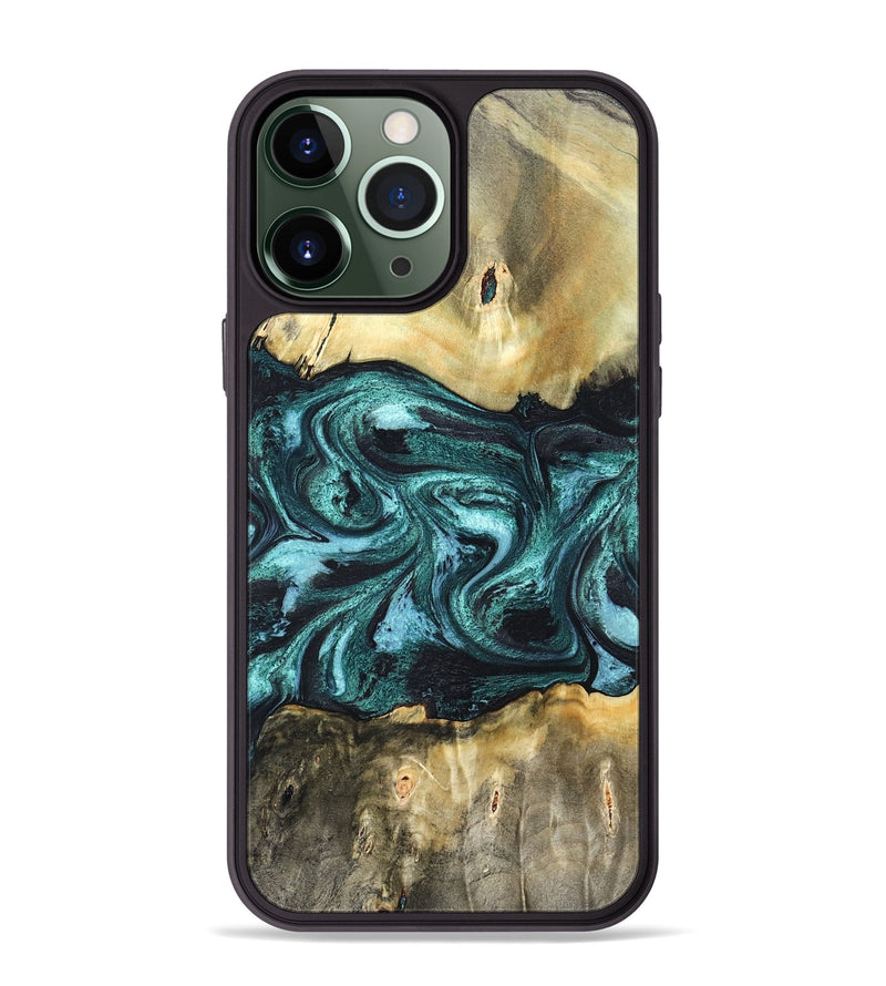 iPhone 13 Pro Max Wood Phone Case - Carmen (Green, 820848)