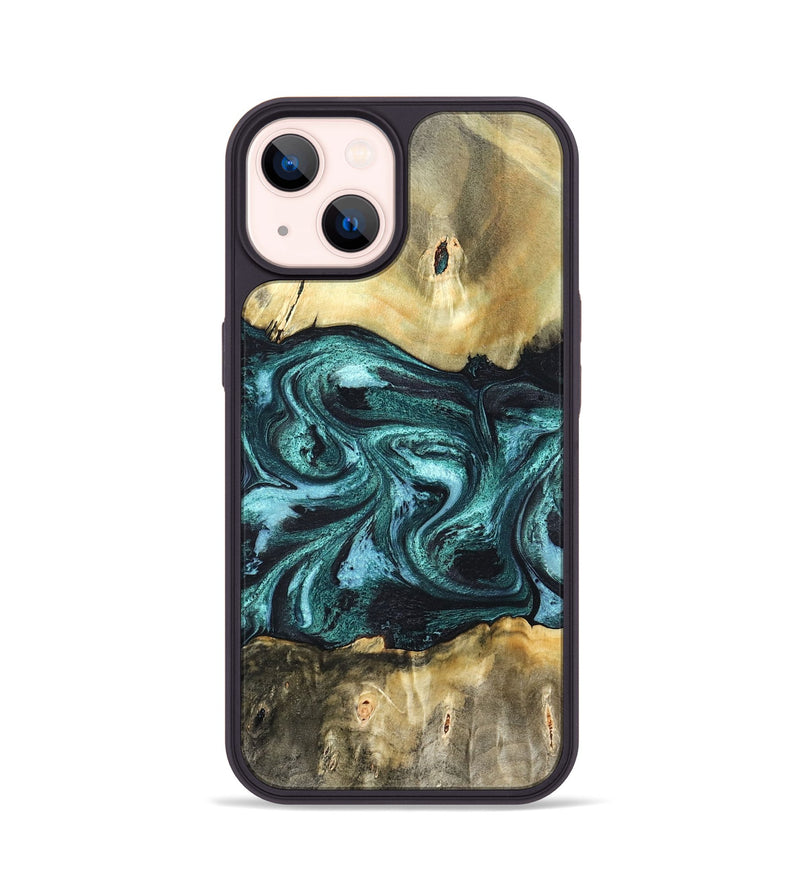 iPhone 14 Wood Phone Case - Carmen (Green, 820848)