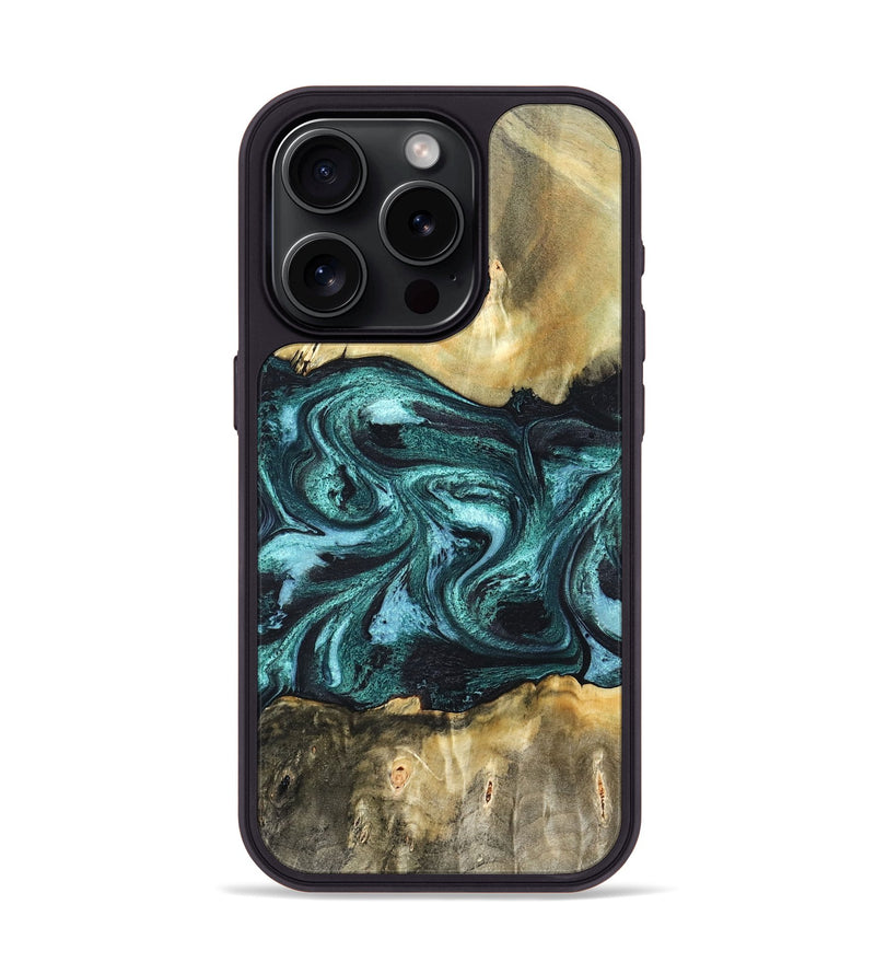 iPhone 15 Pro Wood Phone Case - Carmen (Green, 820848)