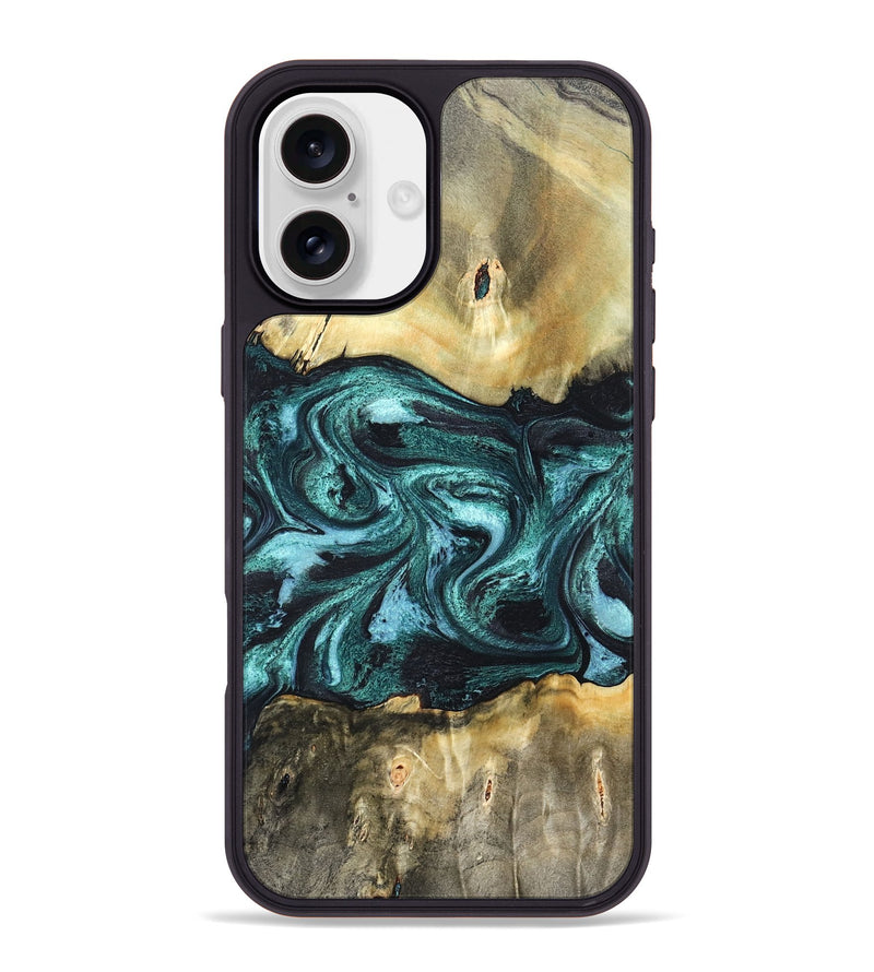 iPhone 16 Plus Wood Phone Case - Carmen (Green, 820848)