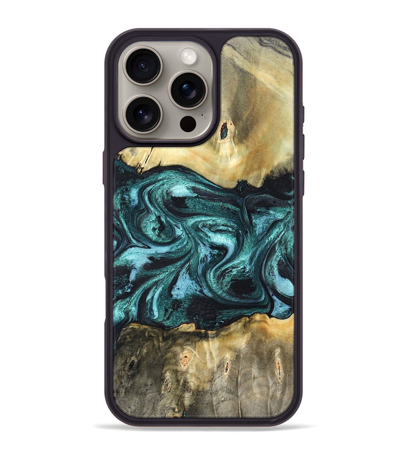 iPhone 16 Pro Max Wood Phone Case - Carmen (Green, 820848)