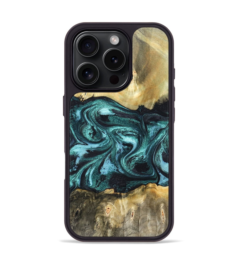 iPhone 16 Pro Wood Phone Case - Carmen (Green, 820848)