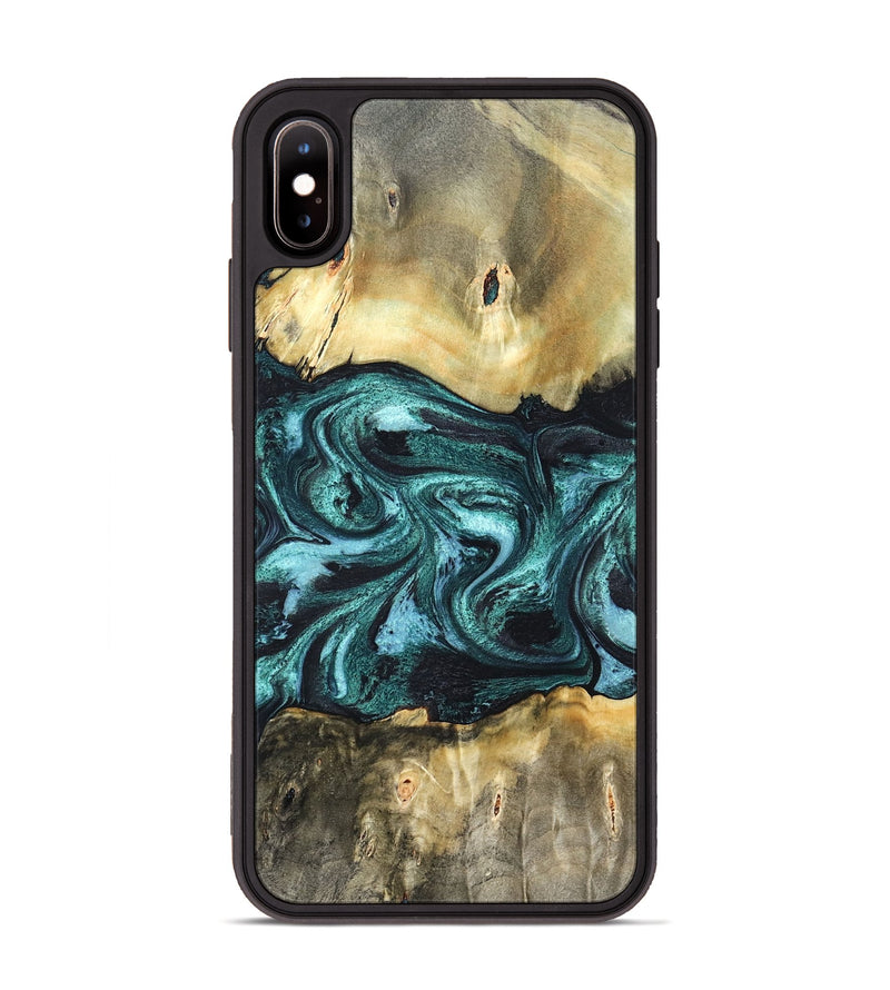 iPhone Xs Max Wood Phone Case - Carmen (Green, 820848)