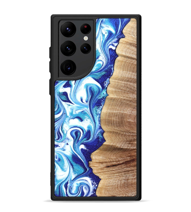 Galaxy S22 Ultra Wood Phone Case - Rogers (Blue, 820851)