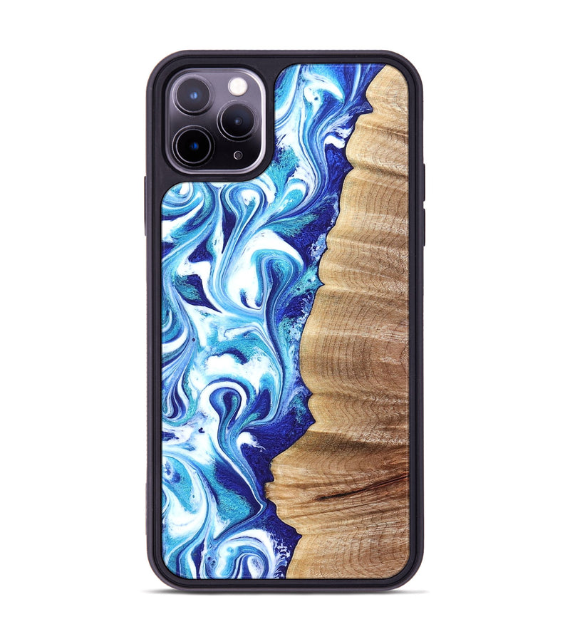 iPhone 11 Pro Max Wood Phone Case - Rogers (Blue, 820851)